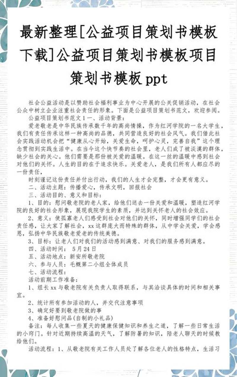 项目策划服务